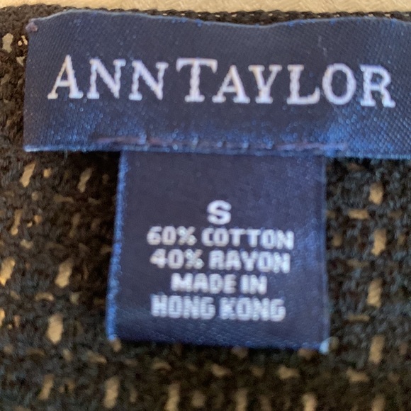 ANN TAYLOR BLACK SWEATER TOP KNIT S - Picture 4 of 4